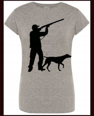 Myśliwa Damski T-shirt Modn Nadruk Rozm.L