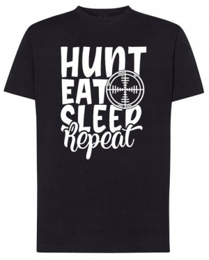 Myśliwski Męski Modny T-shirt Nadruk Logo Rozm.XS