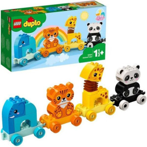 LEGO DUPLO 10955 Pociag ze sloniem, tygrysem, panda i zyrafa dla niemowlat