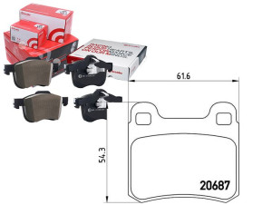 Klocki Hamulcowe Mercedes W201 82-93 Tył Brembo