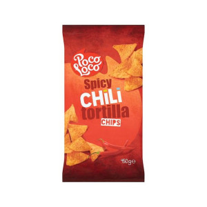 Pikantne Chipsy Kukurydziane Nacho o Smaku Papryczki Chili 450g Poco Loco