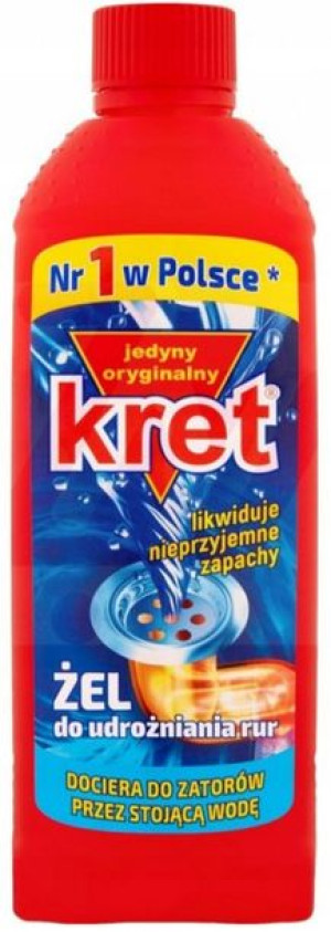 Kret Żel Do Udrożniania Rur 500ml Kret Do Rur