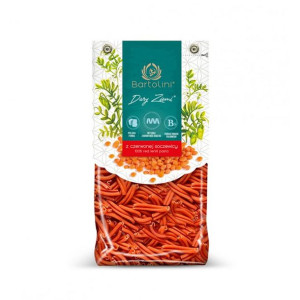 Makaron Casarece tzw. Warkocz z Czerwonej Soczewicy 100% 250g Bartolini