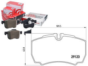 Klocki Hamulcowe Ford Transit 06-14 Tył Brembo