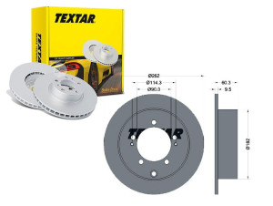 Tarcze Hamulcowe 2szt Mitsubishi Tył Pajero 00- 07