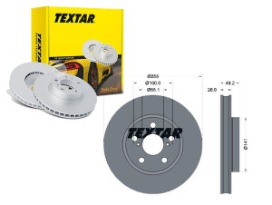 Tarcze Hamulcowe 2szt Toyota Przód Carina E Textar