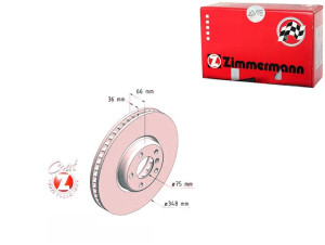 Tarcze Hamulcowe 2szt Bmw 5 F10 10- Pp Zimmermann