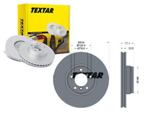 Tarcze Hamulcowe 2szt Bmw Przód E38 94-01 334mm 74