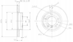Tarcze Ham. 2szt Bmw P. E36 92- E46 316-320 E85 Z4 03- Maxgear