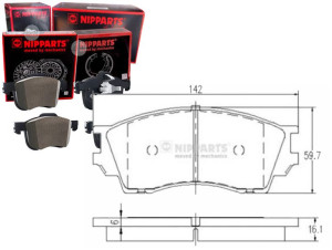 Klocki Hamulcowe Mazda B-serie (uf) 2.5 D Nipparts