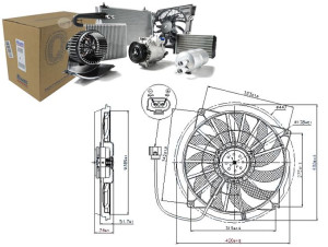 Wentylator Chłodnicy (z Obudową) Audi A4 A5 4.2 03