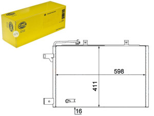 Skraplacz Klimatyzacji Mercedes W169 04- Hella