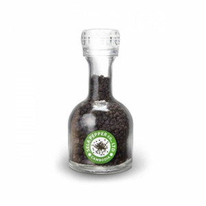 Kambodżański Pieprz Czarny Ziarnisty  w Młynku Szklanym 137g Sela Pepper Co