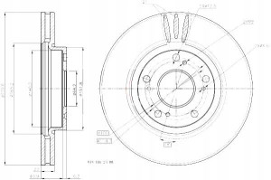 Tarcze Ham. 2szt Honda P. Accord 03- 15 Maxgear