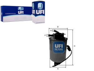 Filtr Paliwa Diesel Ufi