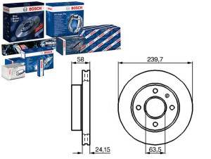Tarcze Hamulcowe 2szt. Ford Escort '86 Express Esc