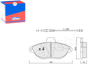 Klocki Hamulcowe Fiat Scudo 95-06 Cifam