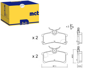 Klocki Hamulcowe Toyota Avensis 01-03 Tył Metelli