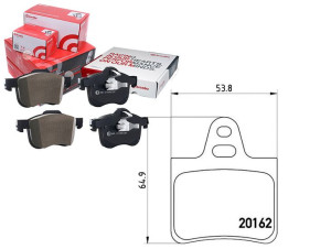 Klocki Hamulcowe Citroen Xm 89-00 Tył Brembo