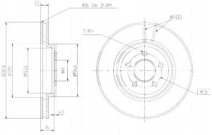 Tarcze Ham. 2szt Chrysler P. Sebring Stratus 2.0-2.7 95-07 Maxgear