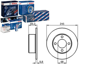 Tarcze Hamulcowe 2szt. Audi 100 2.3 08.86-11.90 Bo