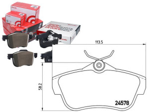 Klocki Hamulcowe Fiat Scudo 07- Tył Brembo