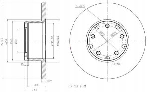 Tarcze Ham. 2szt Mercedes P. 207-507 77-# Maxgear