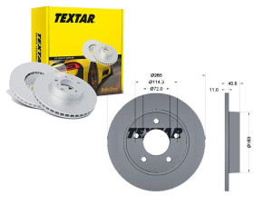 Tarcze Hamulcowe 2szt Mazda Tył 3 Textar