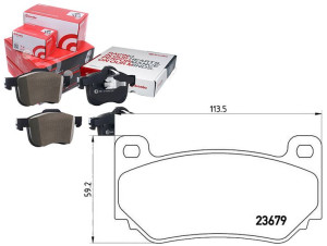 Klocki Hamulcowe Mg Tf160 02- Przód Brembo