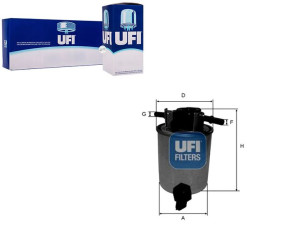 Filtr Paliwa Infiniti Q70 3.0d 13- Ufi