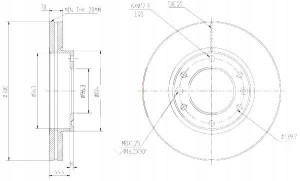 Tarcze Ham. 2szt Hyundai P. H-1 08- Maxgear