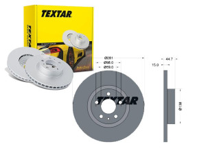 Tarcze Hamulcowe 2szt Alfa Przód 147 156 1, Textar