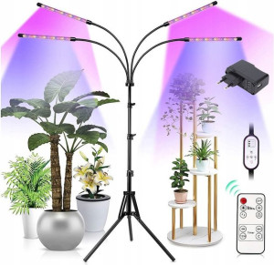 4x LAMPA LED DO WZROSTU UPRAWY ROŚLIN Statyw / Stojak + Pilot + Zasilacz