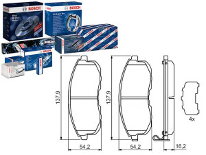 Klocki Hamulcowe Nissan Przód Juke Cube 10- Bosch