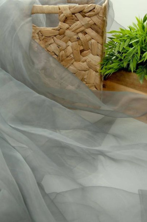 Firana organtyna organza szara wys. 280 cm