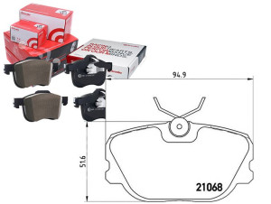 Klocki Hamulcowe Saab 900 87-93 Brembo