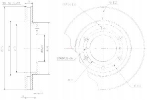 Tarcze Ham. 2szt Mitsubishi P. L200 06- Maxgear