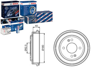 Bębny Hamulcowe Hyundai Tył Getz 1,1-1,6 02-10 Bos