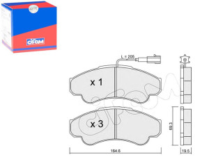 Klocki Hamulcowe Fiat Ducato 02- Z Czuj. Cifam