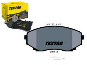 Klocki Hamulcowe Mazda Przód Mpv 99-06 Textar