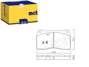 Klocki Hamulcowe Vw Touareg 05- Metelli