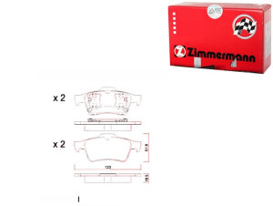 Klocki Hamulcowe Renault Laguna 01- Tył Zimmermann