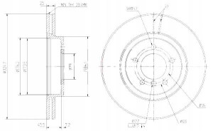 Tarcze Ham. 2szt Bmw P. E46 10 99- 325mm Maxgear