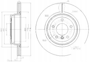 Tarcze Ham. 2szt Bmw T. E90 320-335 05- 336x22 Maxgear