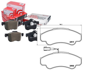 Klocki Hamulcowe Fiat Ducato 02- Z Czuj. Brembo