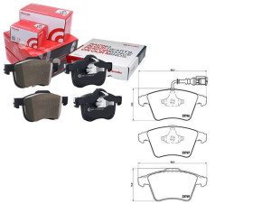 Klocki Hamulcowe Vw T5 03- Koła 17 Z Czuj. Brembo