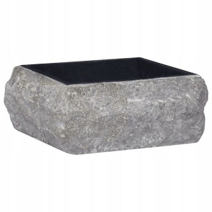 Umywalka, czarna, 30 x 30 x 13 cm, marmurowa