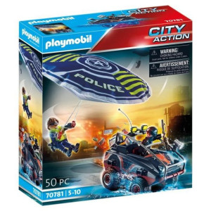 PLAYMOBIL - 70781 - Policjant spadochronowy i Quad Bandit