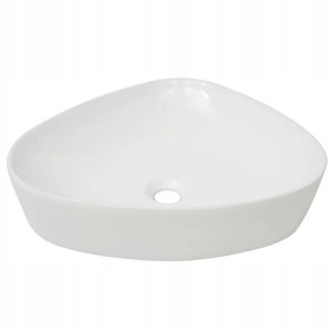 Ceramiczna umywalka trójkątna, biała