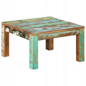 Stolik kawowy, 60 x 60 x 35 cm, lite drewno